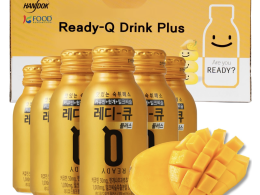 Korean Food ReadyQ Drink Plus, Mango Flavor Korean Style Energy Drink with Curcumin and Hovenia Dulcis Extract, 10 Bottles (3.38 fl oz / 100ml Each) Morning Recovery, Made in Korea, 레디큐